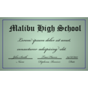 download A High School Diploma clipart image with 90 hue color