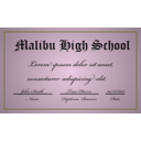 download A High School Diploma clipart image with 270 hue color