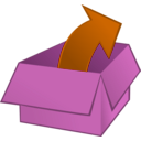 download Out Of The Box clipart image with 270 hue color