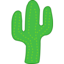 download Cactus clipart image with 0 hue color