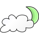 download Weather Symbols Cloudy Night clipart image with 45 hue color