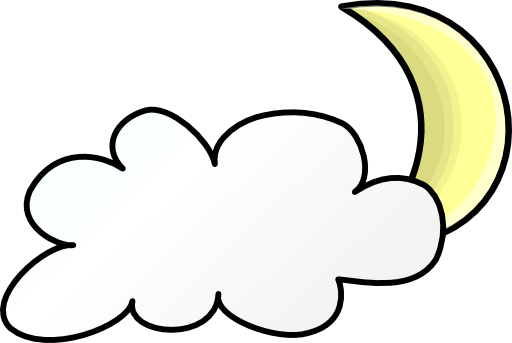 Weather Symbols Cloudy Night