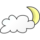 download Weather Symbols Cloudy Night clipart image with 0 hue color
