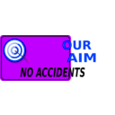 download Our Aim No Accidents clipart image with 225 hue color