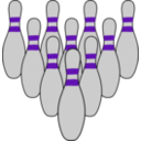 download Bowling Tenpins clipart image with 270 hue color