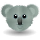 download Funny Koala Face Cartoon clipart image with 180 hue color