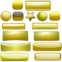 download Golden Buttons clipart image with 0 hue color