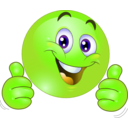 download Two Thumbs Up Happy Smiley Emoticon clipart image with 45 hue color
