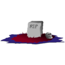 download Grave R I P clipart image with 225 hue color