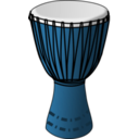 download Djembe Drum clipart image with 180 hue color
