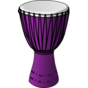 download Djembe Drum clipart image with 270 hue color
