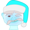 download Santa Winking clipart image with 180 hue color