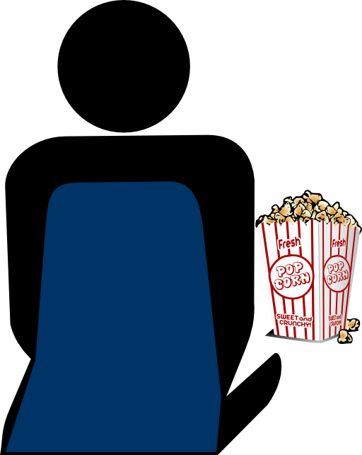 Cinema 2 Person With Popcorn