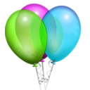 download Balloons clipart image with 90 hue color