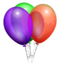 download Balloons clipart image with 270 hue color