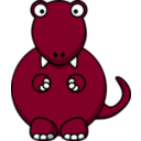 download Cartoon Tyrannosaurus Rex clipart image with 270 hue color