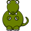 download Cartoon Tyrannosaurus Rex clipart image with 0 hue color