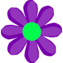 download Blue Flower clipart image with 90 hue color