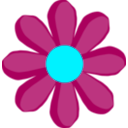 download Blue Flower clipart image with 135 hue color