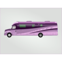 download Class C Diesel Motorhome clipart image with 270 hue color