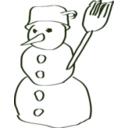 download Snowman Sketch clipart image with 90 hue color