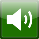 download Green Audio Icon clipart image with 0 hue color