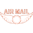 download Vintage Air Mail Rubber Stamp clipart image with 135 hue color