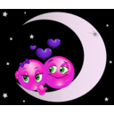 download Lover Moon Smiley Emoticon clipart image with 270 hue color