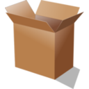 download Open Cardboard Box clipart image with 0 hue color