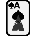 download Ace Of Spades clipart image with 180 hue color