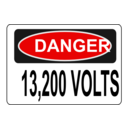 download Danger 13 200 Volts Alt 1 clipart image with 0 hue color