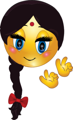 Indian Girl Smiley Emoticon