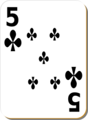 White Deck 5 Of Clubs