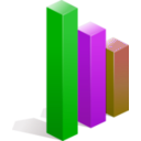 download Column Chart clipart image with 270 hue color