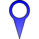 download Blue Map Pin clipart image with 0 hue color