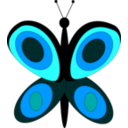 download Little Butterfly clipart image with 180 hue color