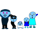 download The Family clipart image with 180 hue color