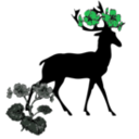 download Crowned Deer clipart image with 135 hue color