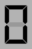 Seven Segment Display Gray 0