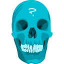 download Green Skull clipart image with 90 hue color
