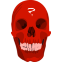 download Green Skull clipart image with 270 hue color