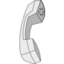 download Simplified Telephone Reciever clipart image with 0 hue color