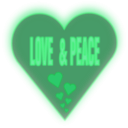 download Love And Peace In A Heart clipart image with 135 hue color