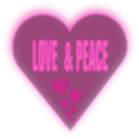 download Love And Peace In A Heart clipart image with 315 hue color
