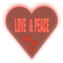 download Love And Peace In A Heart clipart image with 0 hue color