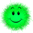 download Fluffy Smiley clipart image with 90 hue color