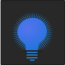 download Bulb Icon clipart image with 180 hue color