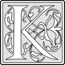 download Capital Letter K Initial clipart image with 0 hue color