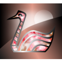 download Abstract Swan clipart image with 180 hue color