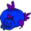 download Pumpkins Colour clipart image with 180 hue color